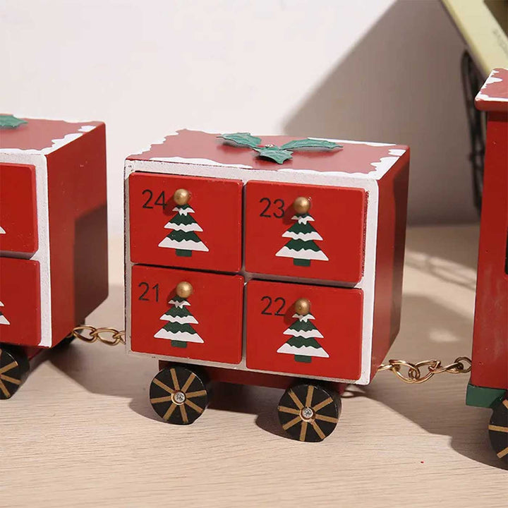 Handmade Wooden Evergreen Adventure Express Advent Calendar