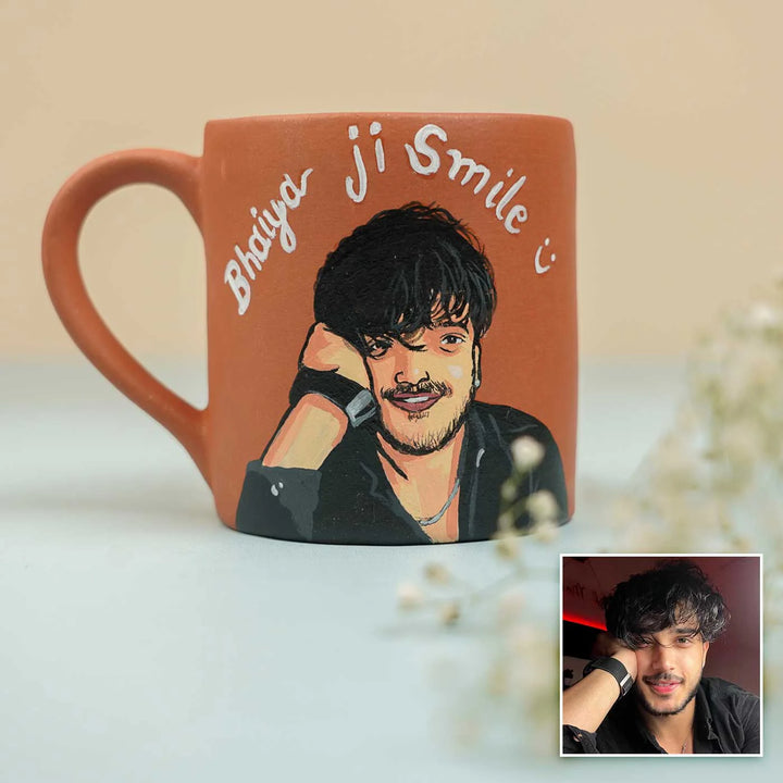 Photo Personalized Hand-Painted Terracotta Mug