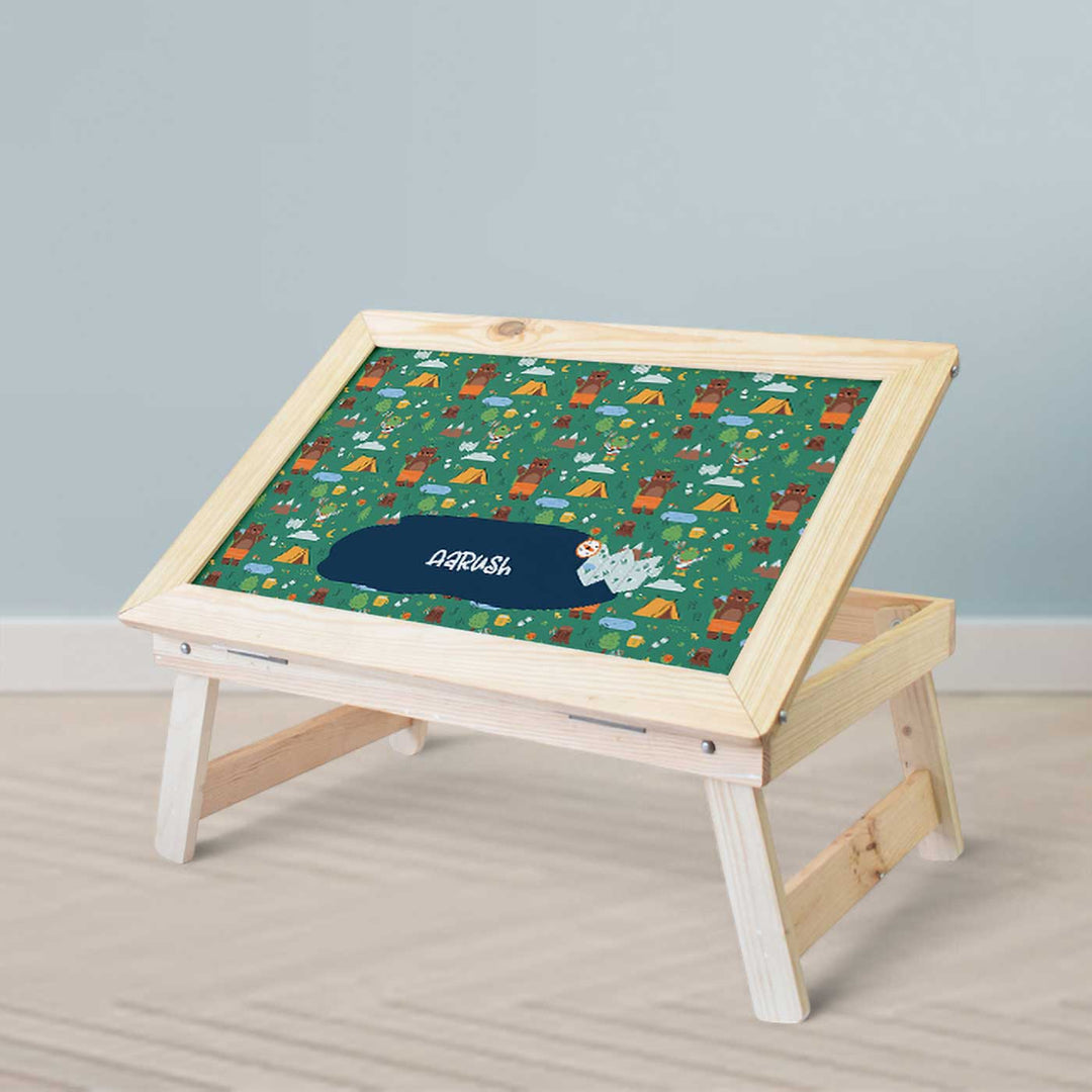Personalized Into The Wild Theme Wooden Foldable Desk