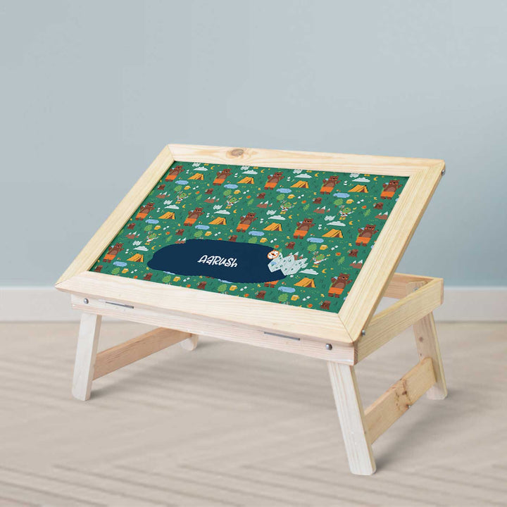 Personalized Into The Wild Theme Wooden Foldable Desk