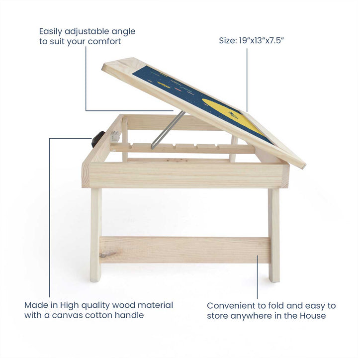 Personalized Space Explorer Theme Wooden Foldable Desk