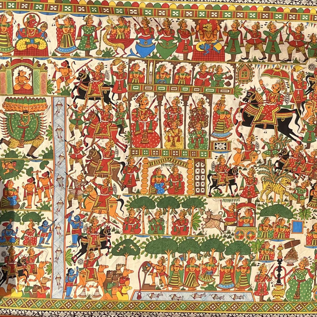 48 X 120 Inch | Story of Pabuji Paper Phad Painting