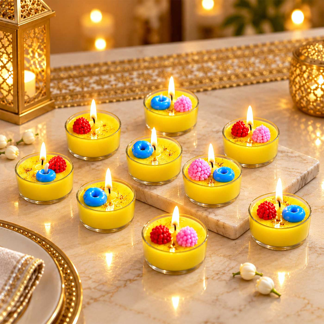 10 pc | Handmade Berry Bliss Scented Soy Wax Tealight Candle