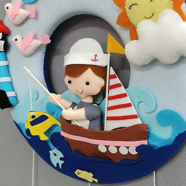 Personalized Fishing Theme Felt Kids Name Plate