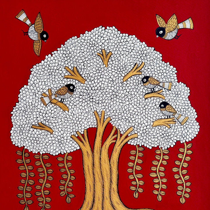 14.5 X 18.5 Inch | Tree Of Life Paper Phad Painting