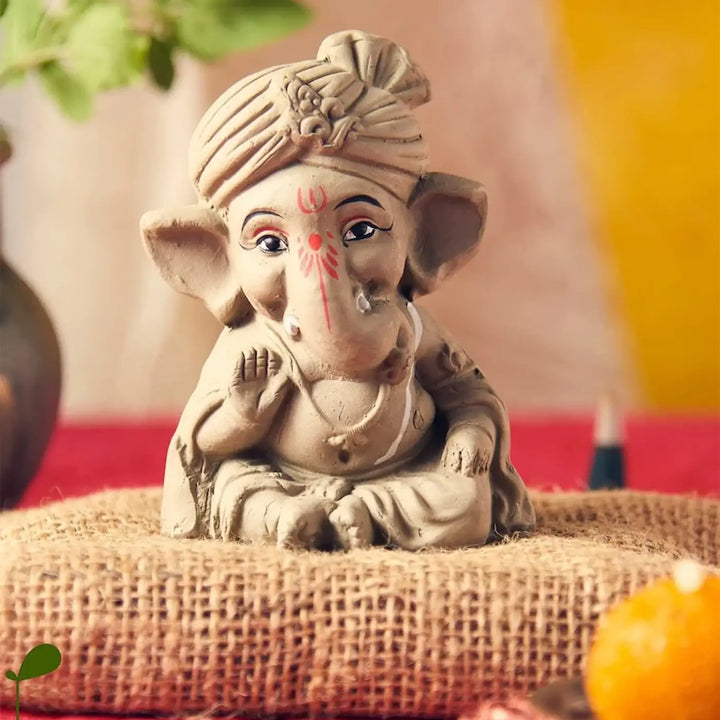 Eco-friendly Diwali Gift Hamper | Includes 1 Plantable Lakshmi Idol, 1 Plantable Ganesh Idol, 1 Self-watering Money Plant, 1 Festive Card