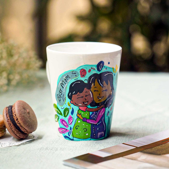 Personalized Hand-Painted Mom And Son Theme Ceramic Mug