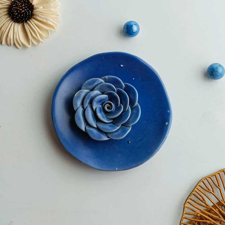 Handmade Floret Design Ceramic Incense Stick Holder