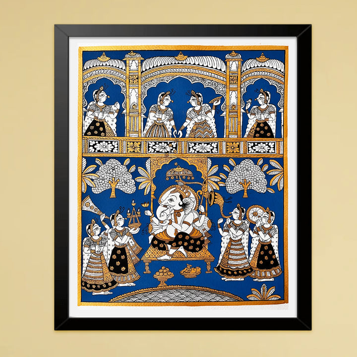 12 X 10 Inch | Ganesh Vandana Paper Phad Painting