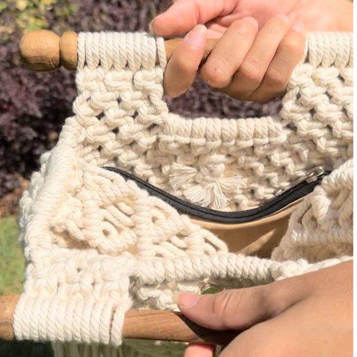 Handmade Macrame Boho Tote Bag