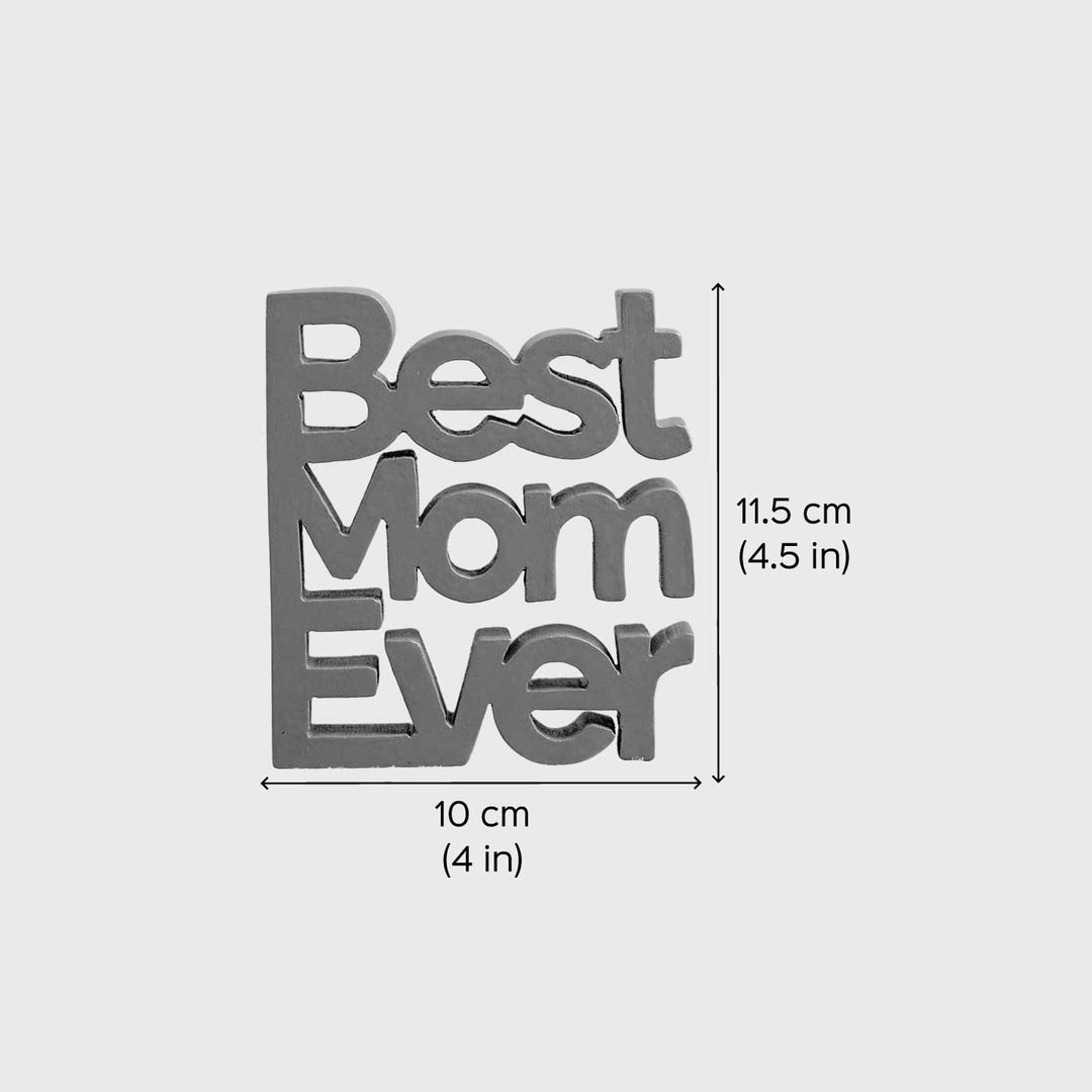 Hand-Painted Best Mom Ever MDF Wood Decorative Plaque For Mothers