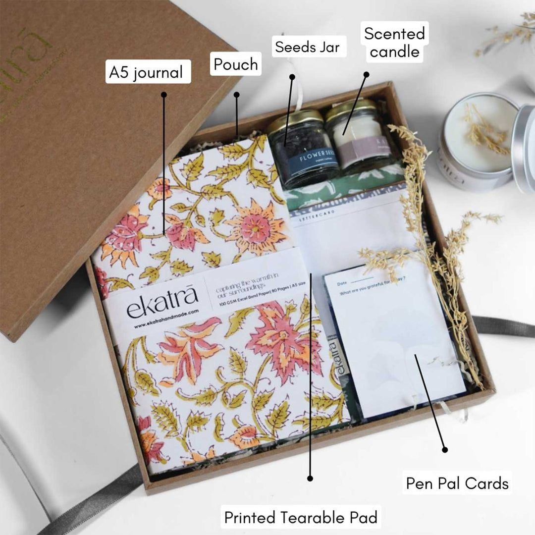 Eco-friendly Handmade Pink Floral Gratitude Hamper
