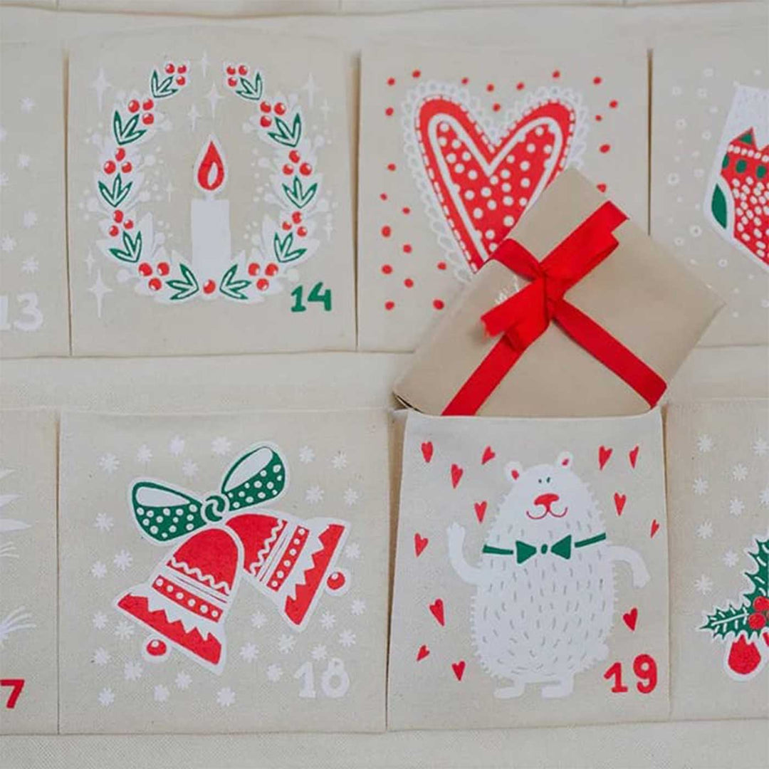 Personalized Handmade Fabric Classic Advent Calendar For Christmas