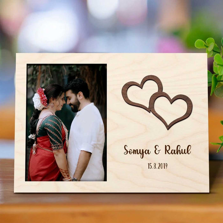 Photo Personalized Wooden Love Frame For Couples | Anniversary/Wedding Gifting Ideas