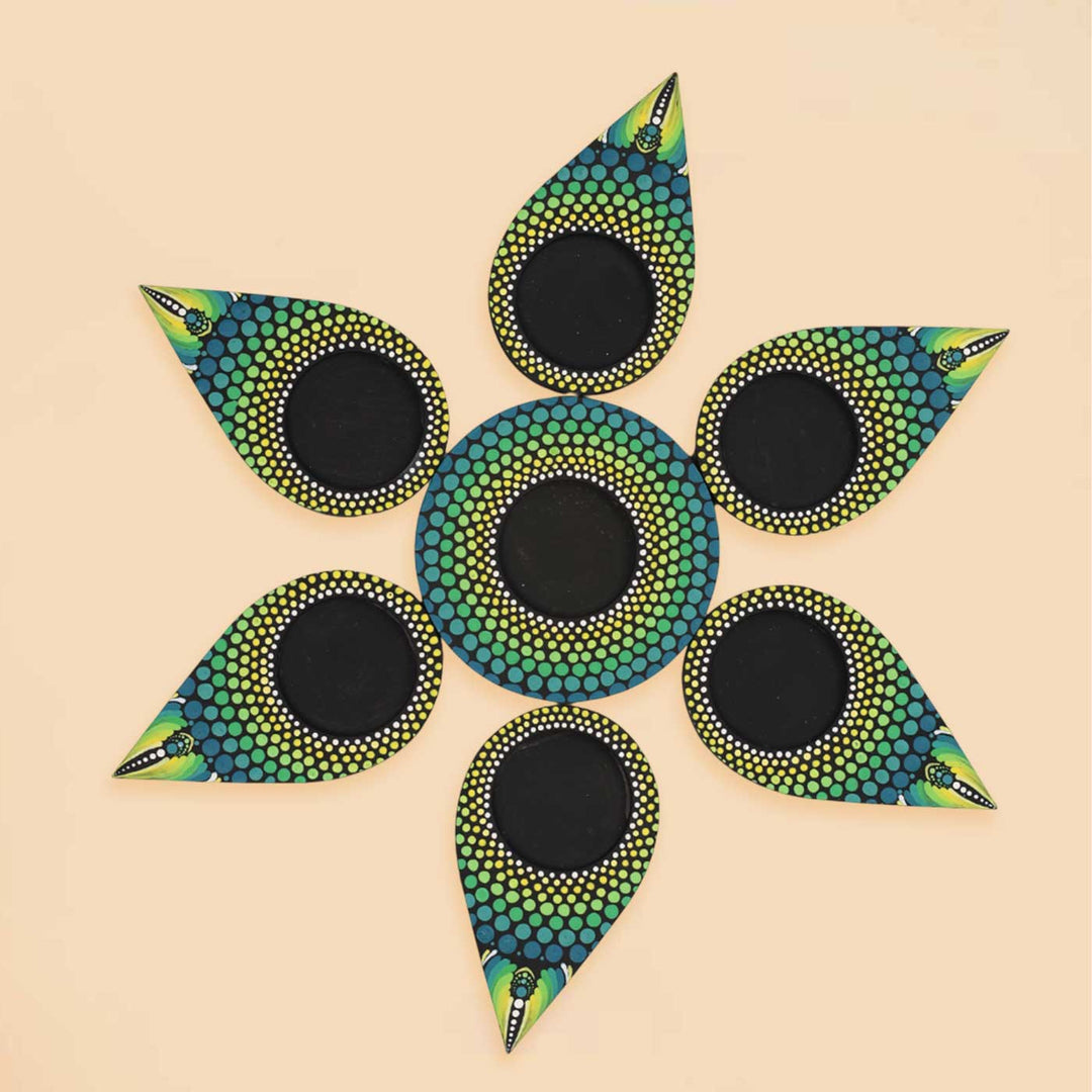 Pre Marked Rangoli Tea Light Holder MDF Wood DIY Kit