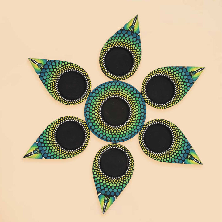 Pre Marked Rangoli Tea Light Holder MDF Wood DIY Kit