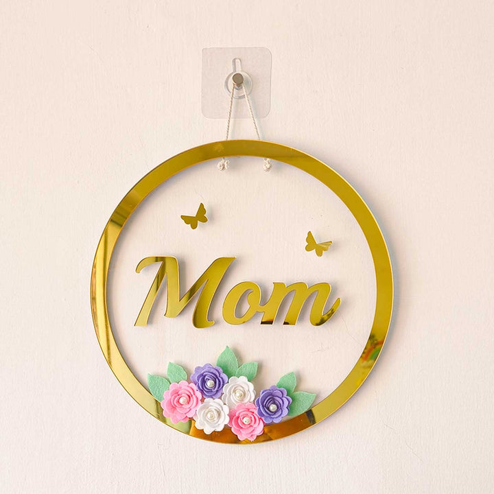 Handmade Mom Floral Theme Felt Hanging