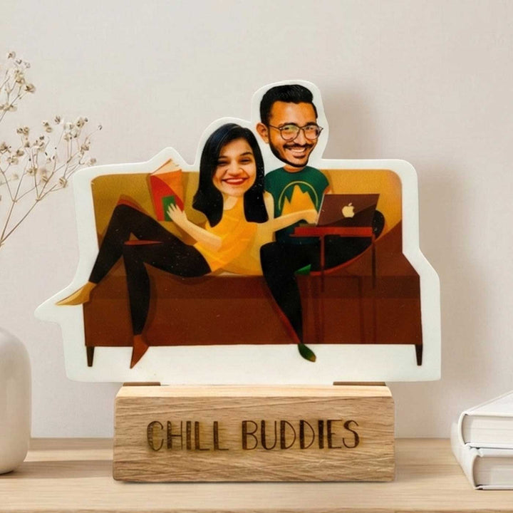 Photo Personalized Best Friends Acrylic Caricature Cutout