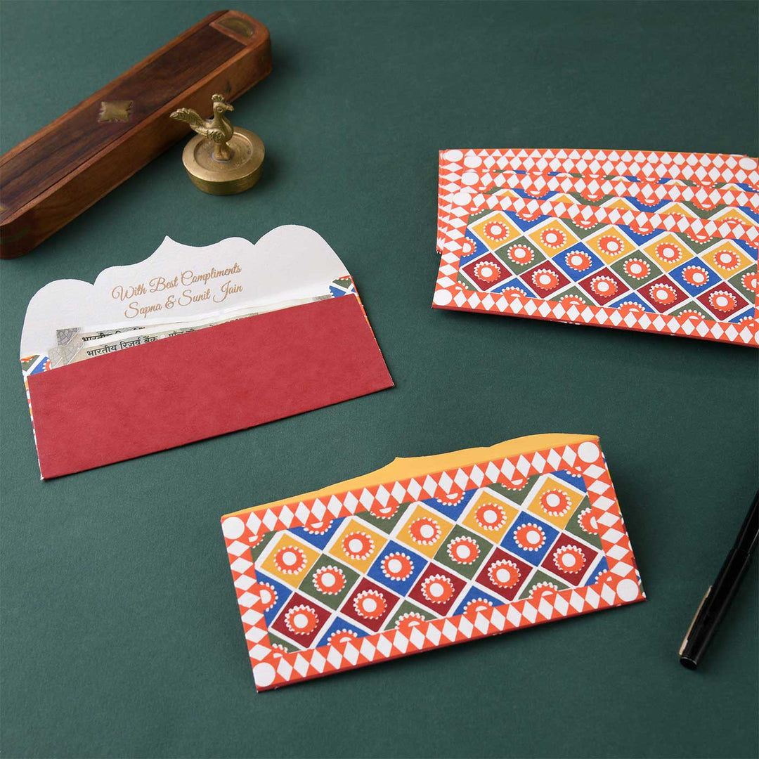 Personalized Handmade Banjara Paper Envelopes | Set Of 10