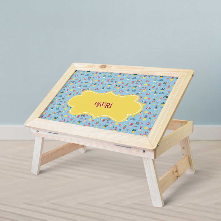 Personalized Enchanted Garden Theme Wooden Foldable Desk