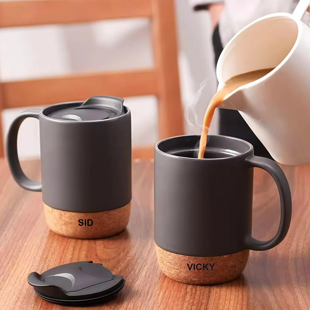 Personalized Coffee Lover Rakhi Hamper | Includes 1 Ceramic Mug, 1 Coffee Wax Tablet, 1 Premium Coffee, 1 Keepsake, 1 Rakhi & 1 Message Card