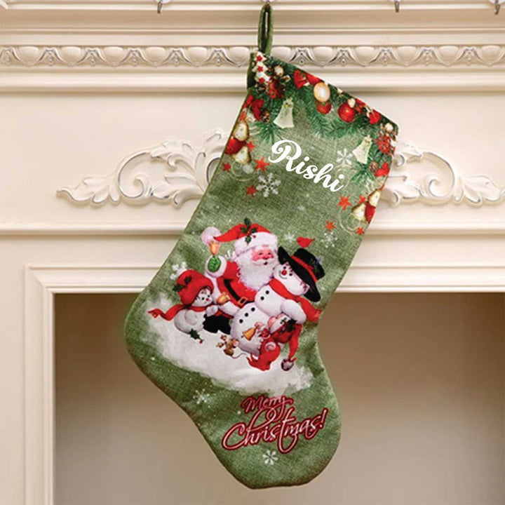 Personalized Snowman & Friends Felt Stockings For Christmas Decoration
