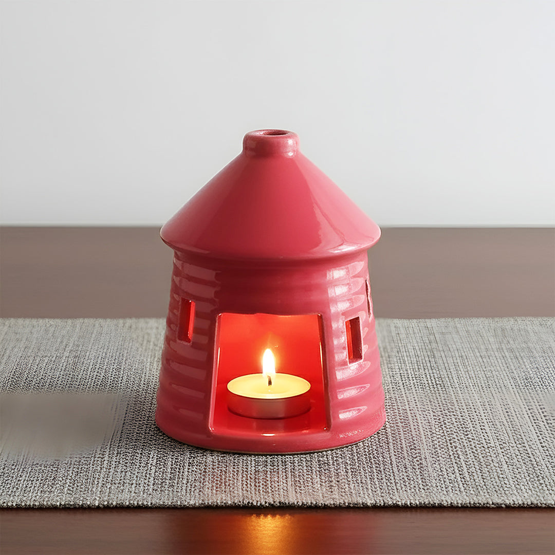 Handmade Hagrid's Hut Ceramic Tealight Holder For Christmas Decoration