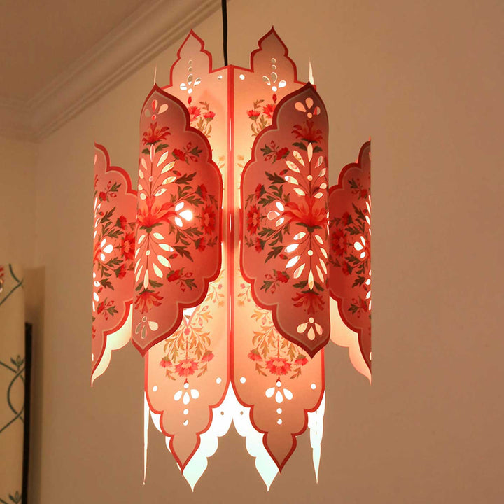 Handmade Big Elegant Kandil DIY Pink Paper Lampshade