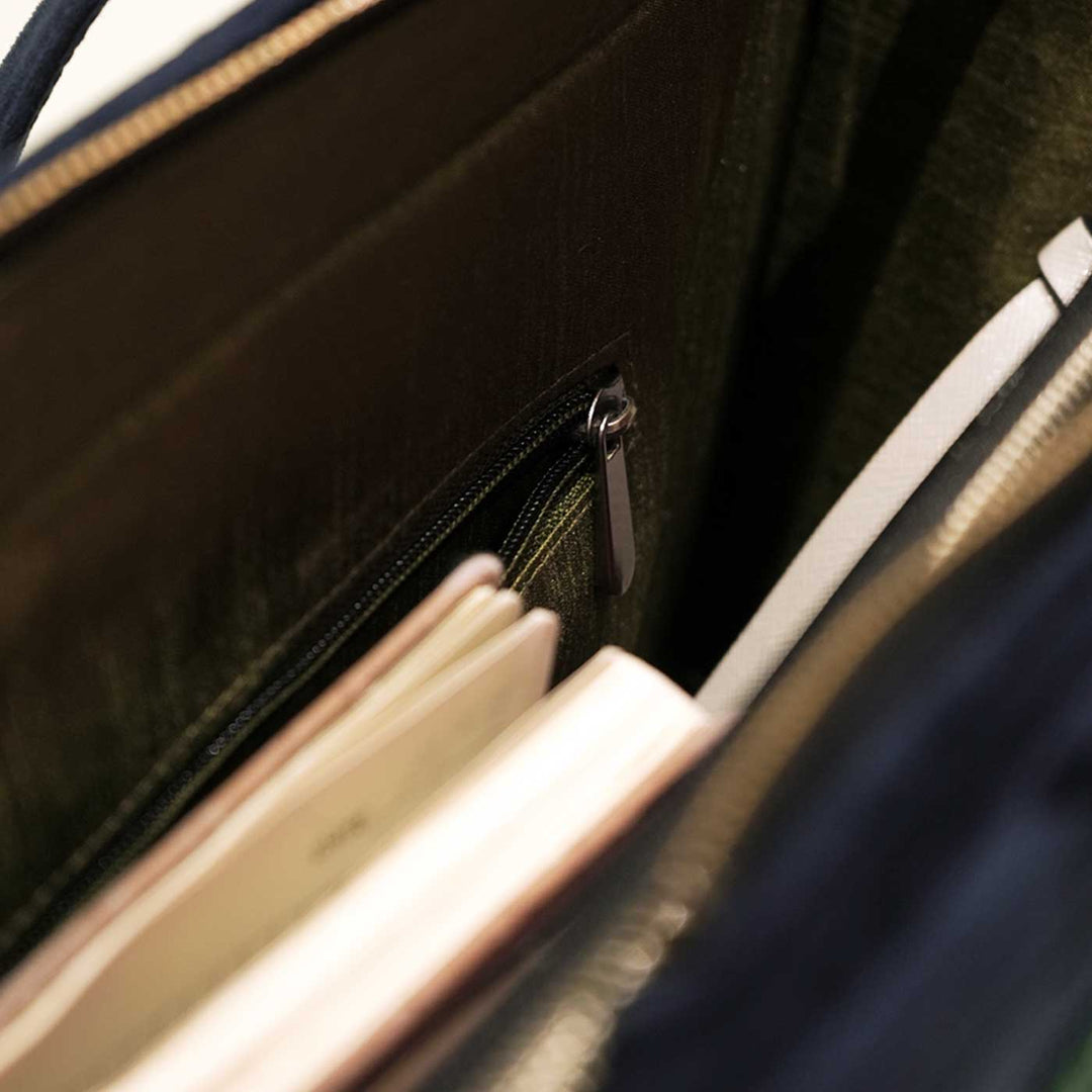 Personalized Hand Embroidered Blue Floral Tote Bag