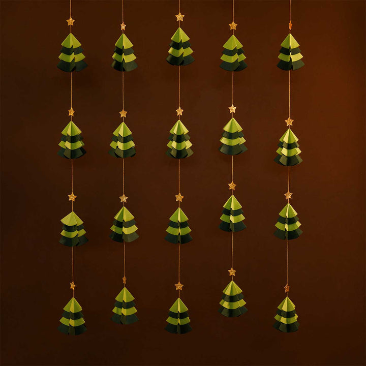 Handmade Christmas Tree Shaped Paper Hanging