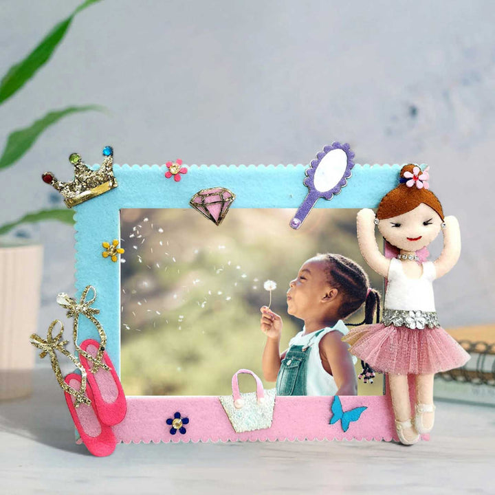 Personalized Dancing Ballerina Theme Felt Photo Frame