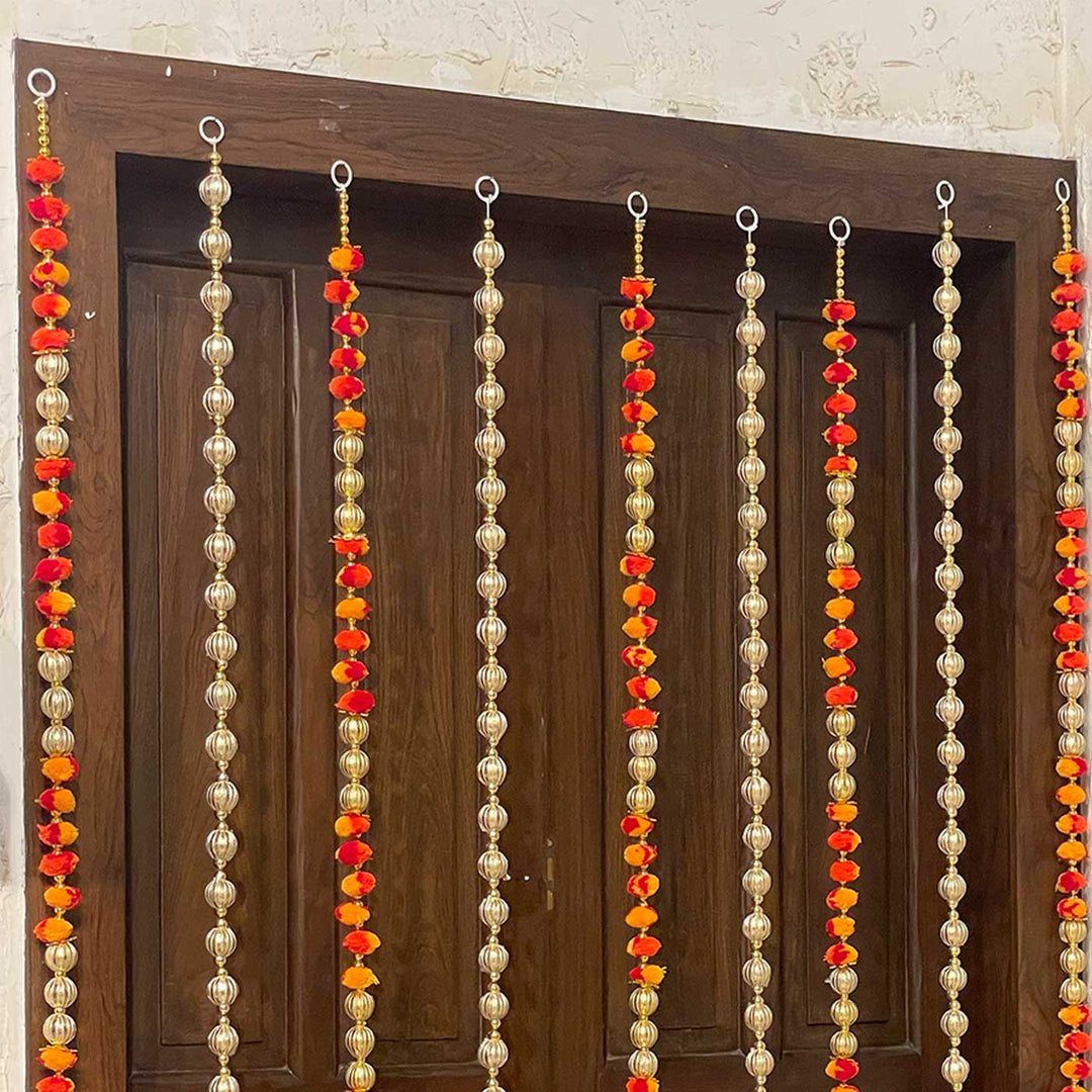 10 Pc | Moli Pom Pom & Gota Hanging Set With Bells