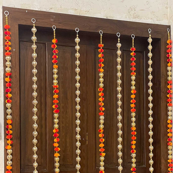 10 Pc | Moli Pom Pom & Gota Hanging Set With Bells