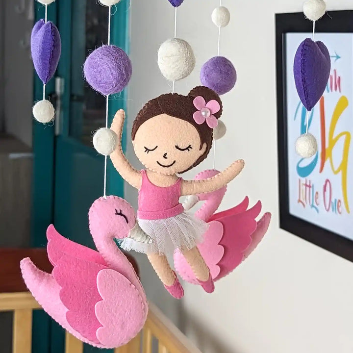 Handmade Ballerina Theme Felt Cot Mobile