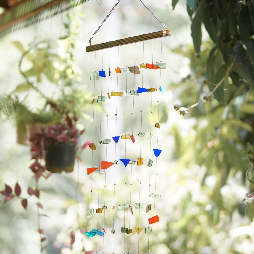 Upcycled Glass Gigantic Windchime