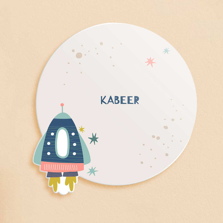 Personalized Space Explorer Theme Acrylic Kids Name Plate