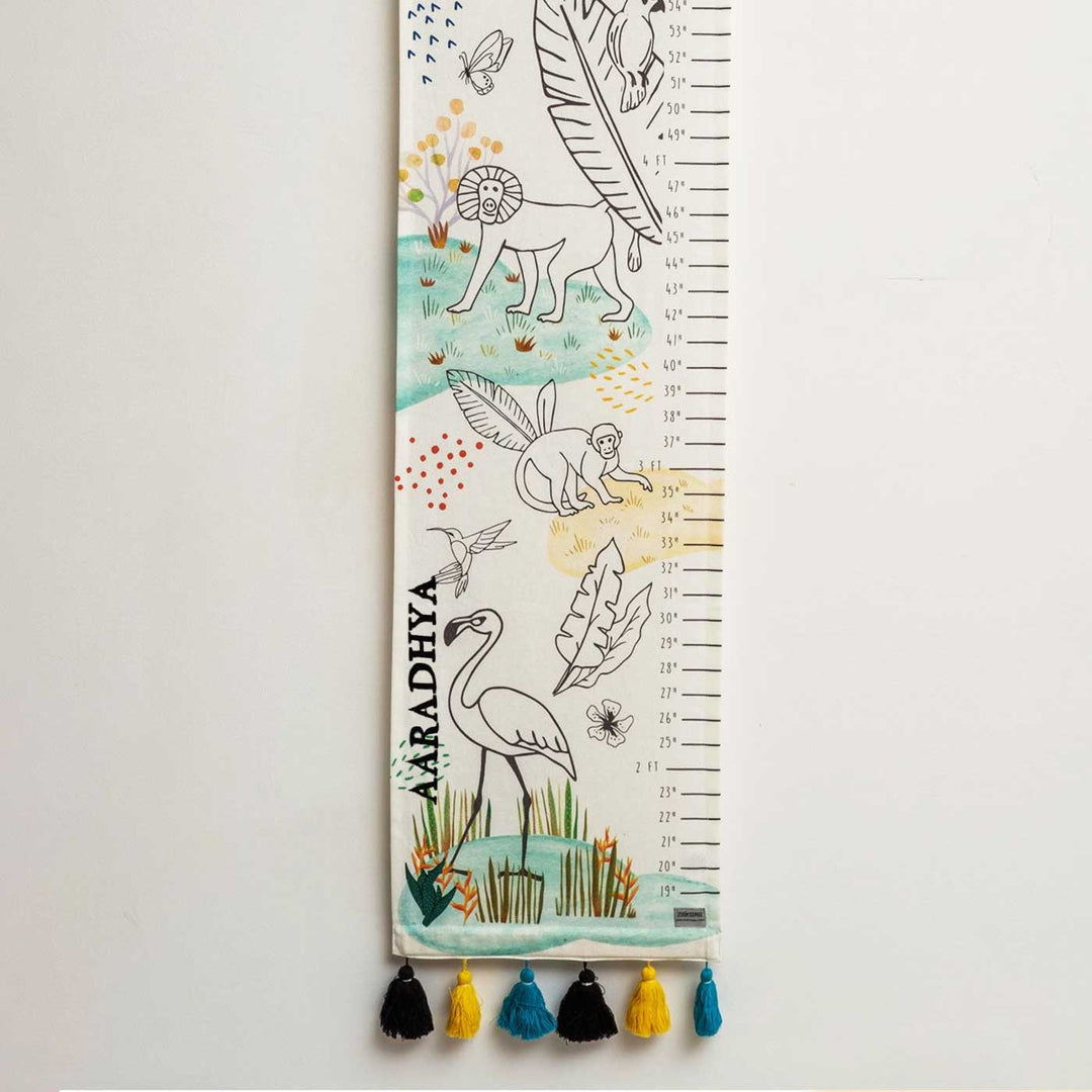 Personalized Treasure Hunt Theme Cotton Height Chart For Kids