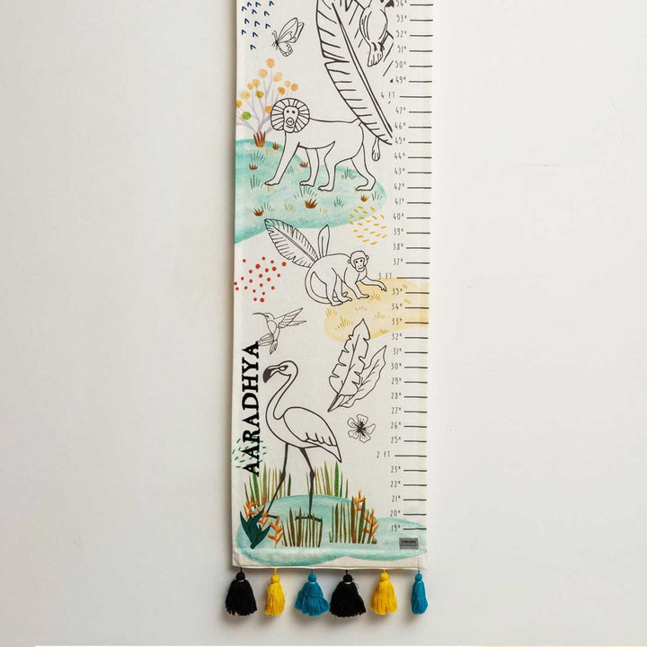 Personalized Treasure Hunt Theme Cotton Height Chart For Kids