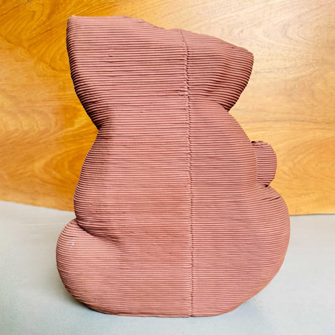 Handmade 3D Printed Ganpati Large Stoneware Sculpture