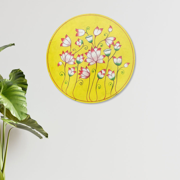 Handpainted Mango Wood Pichwai Wall Plate
