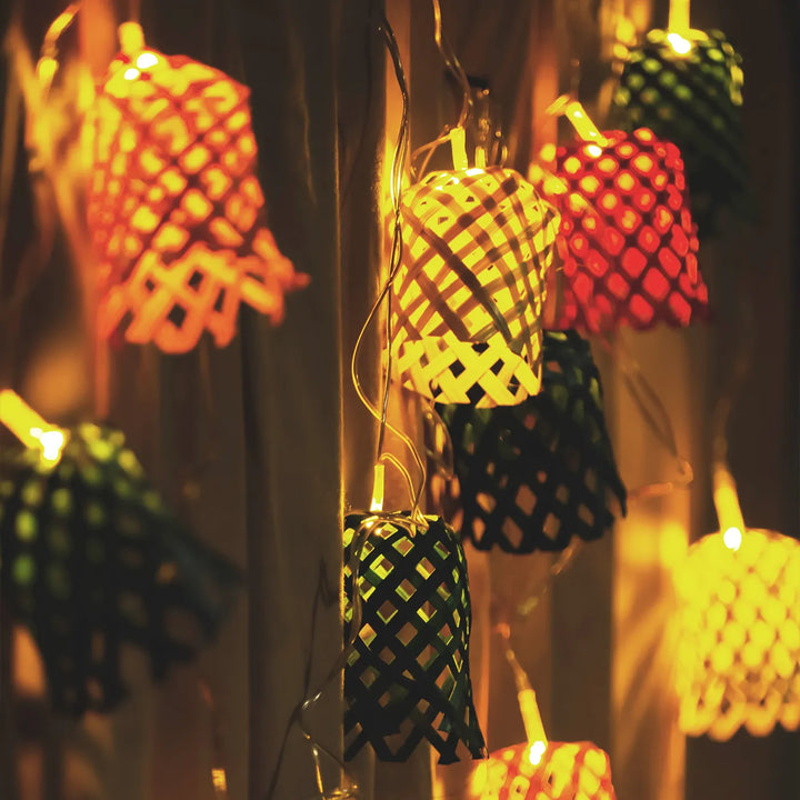 Multicoloured Vine Eco-Friendly Handmade Woven Bamboo Fairy Light | 3 meters