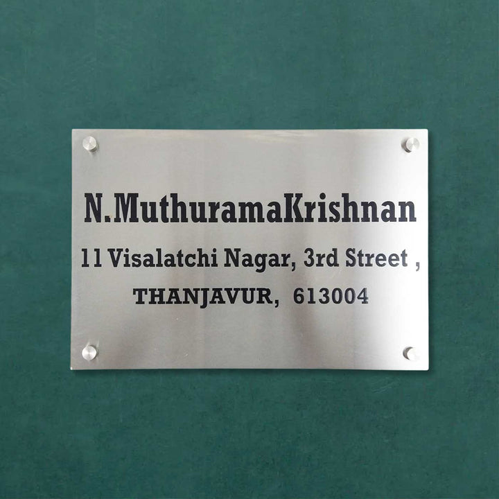 Personalized Engraved Timeless Stainless Steel Name Plate