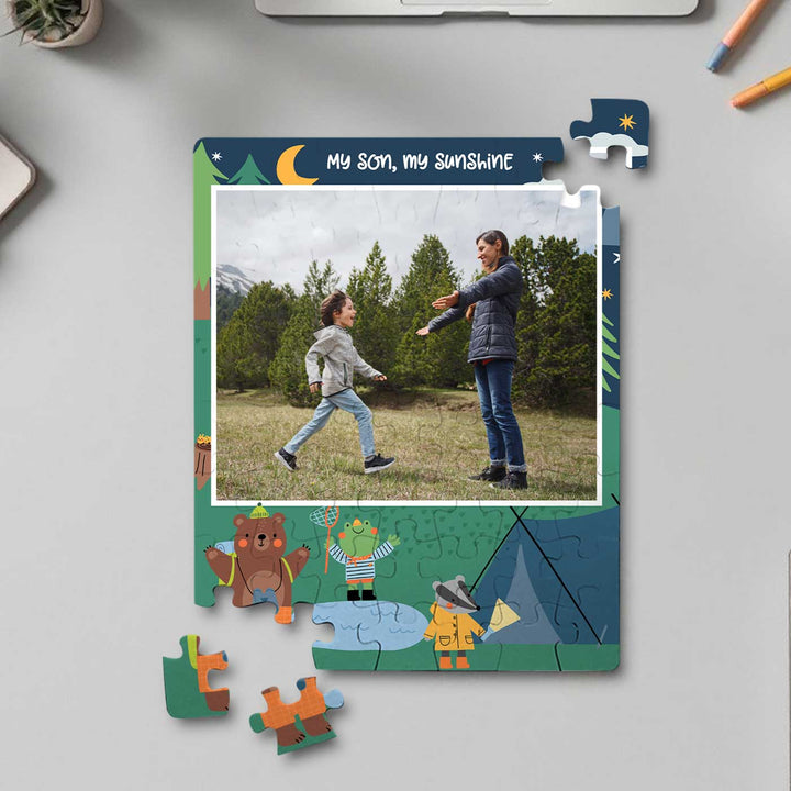 Photo Personalized Into The Wild Theme Acrylic Puzzle