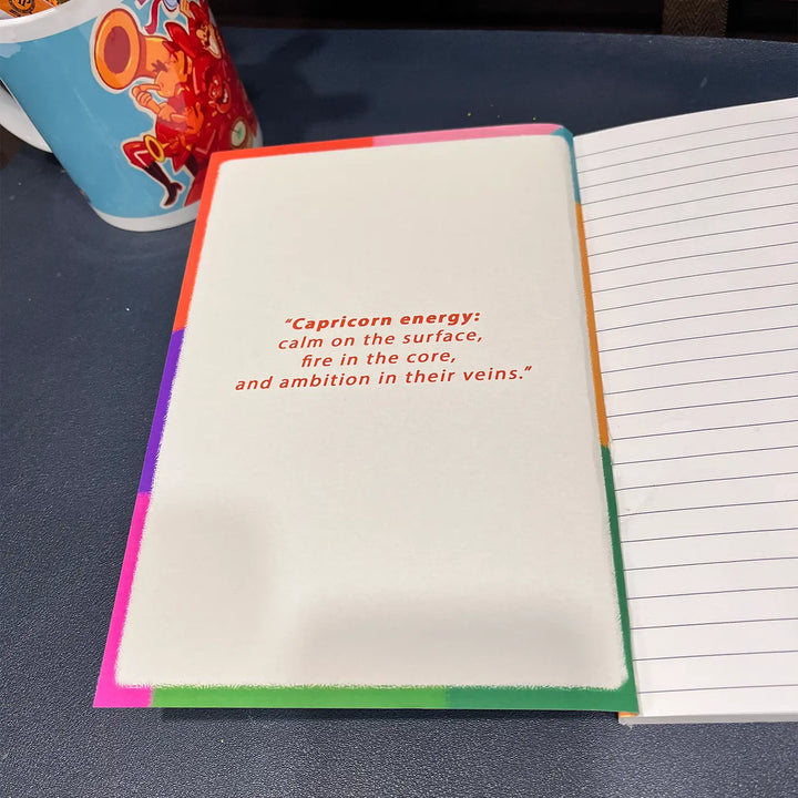 Printed Aquarius Theme Ruled Notebook | A5 | 50 Pages