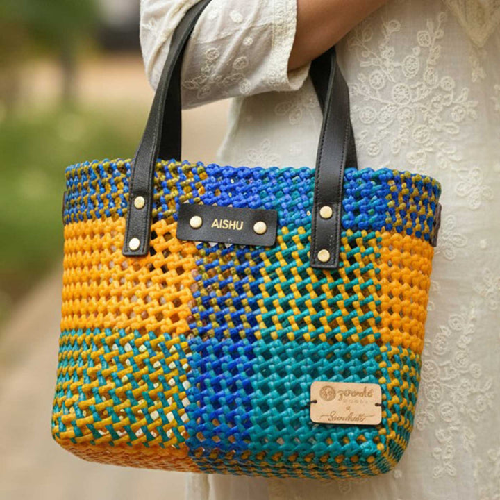Multicolor Mukhya Knot Handmade Small Koodai Bag