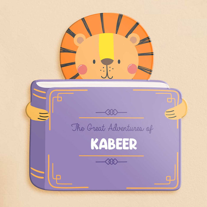 Personalized Animal Library Theme Acrylic Kids Name Plate