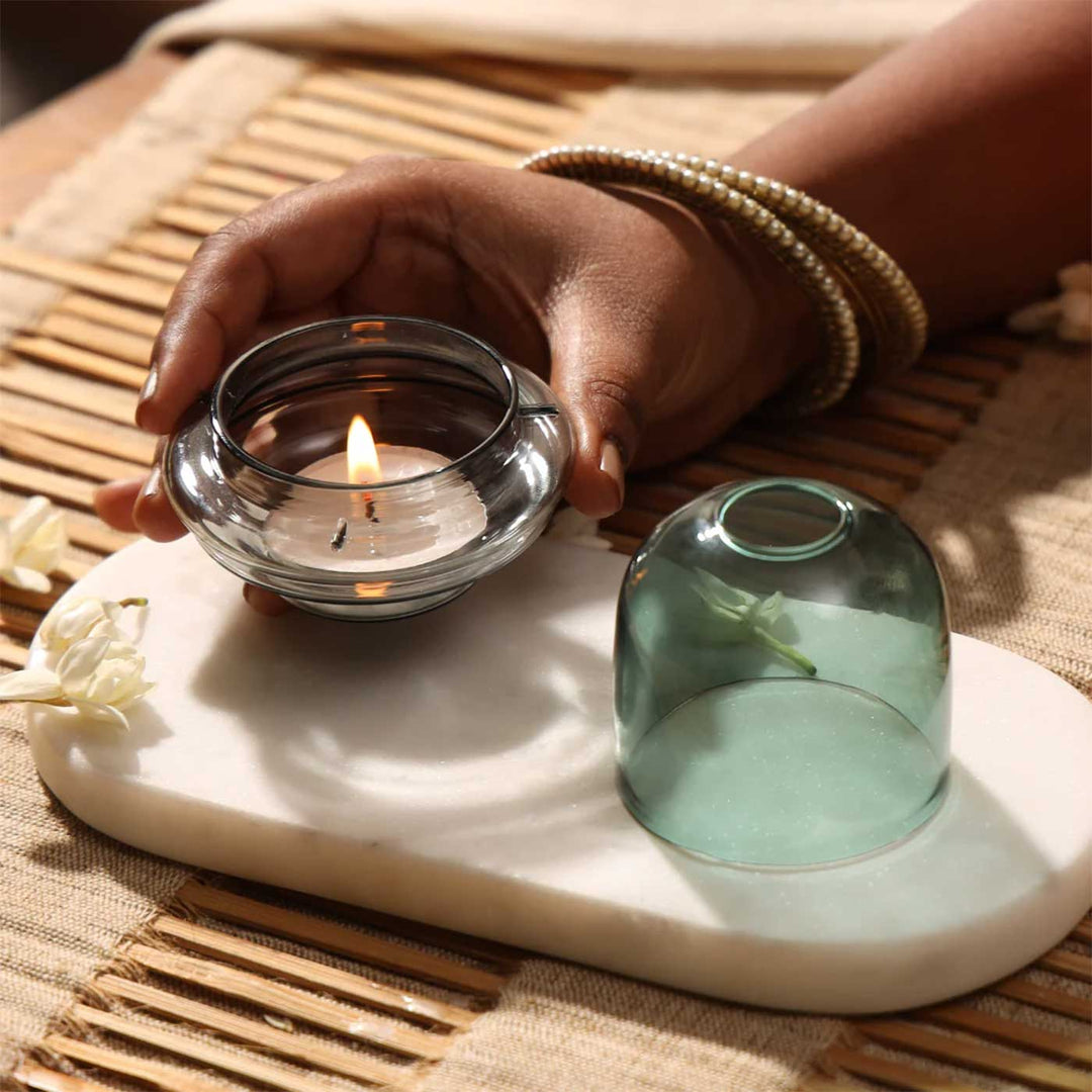 Durable Dome Shaped Glass Tealight Holder