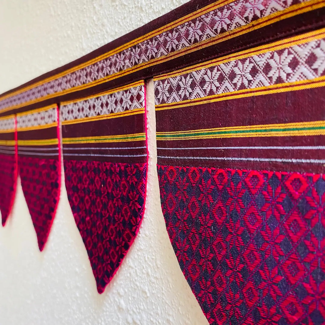 42 Inch Handmade Peepal Leaf Design Khunn Fabric Cotton Toran