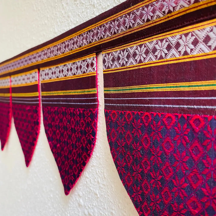 42 Inch Handmade Peepal Leaf Design Khunn Fabric Cotton Toran