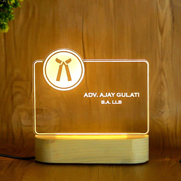 Personalized Advocate/Lawyer Theme Acrylic Name Plate